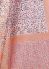 Kota Doria Dupatta in Pink and Peach Graphic Block Print